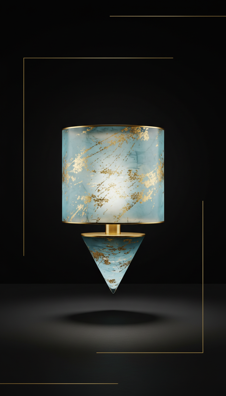 Smoked Glass Table Lamp